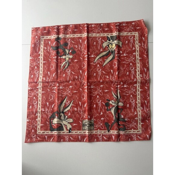 Other - Vintage 1997 Looney Tunes Red Bandaroos Handkierchief Bandana Wild E Coyote